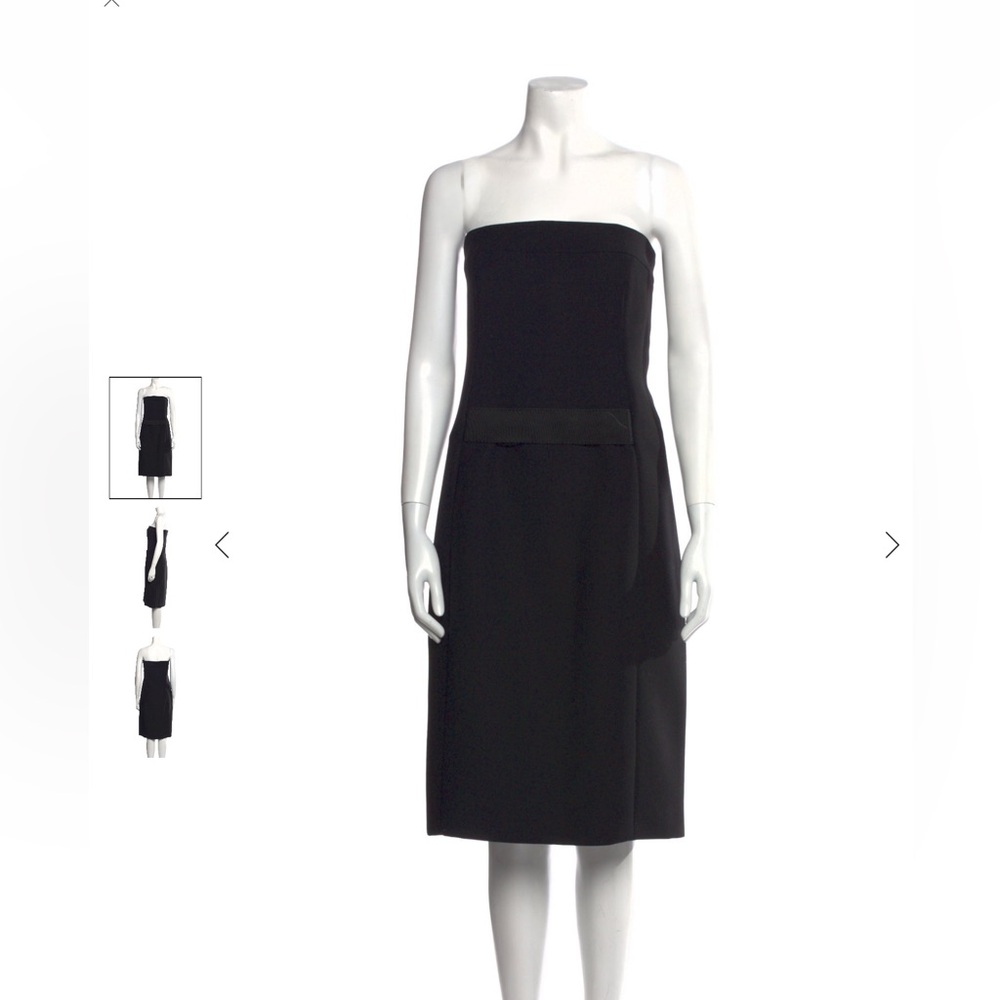 2001 Gucci black strapless dress